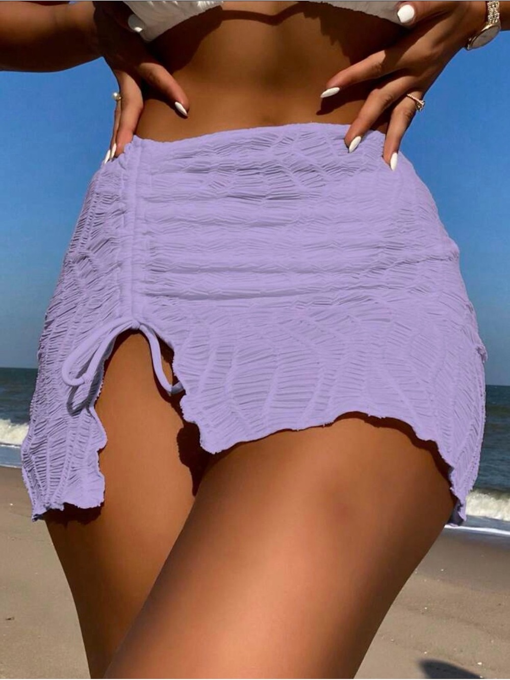 NWOT Lilac Textured Women's Swim Cover Up Skirt